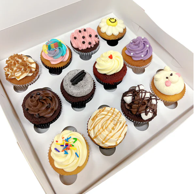 Box 12 Cupcakes V/C Donuts Café Lomé